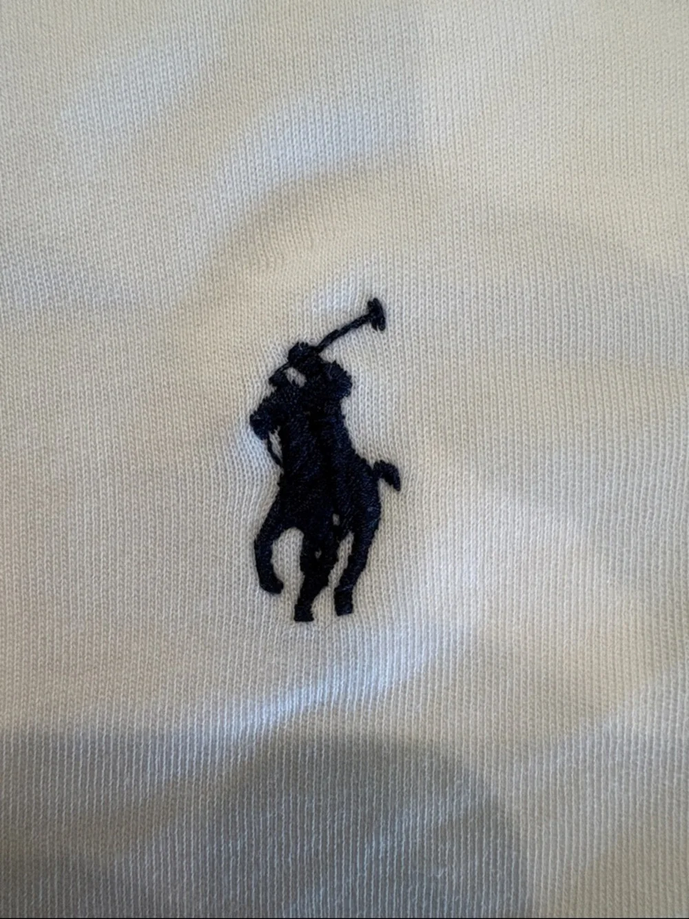 Ralph Lauren White Polo Shirt with Navy Pony - Soft Knit Cotton
